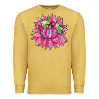 Antique Gold sunflower pumpkin breast cancer Premium Sweatshirt - Zillion Design Studio