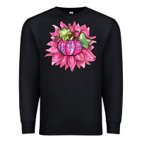 Black sunflower pumpkin breast cancer Premium Sweatshirt - Zillion Design Studio