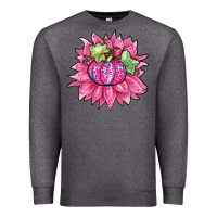 Charcoal Heather sunflower pumpkin breast cancer Premium Sweatshirt - Zillion Design Studio