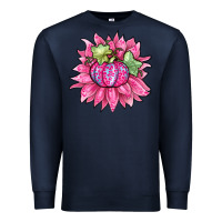 Navy sunflower pumpkin breast cancer Premium Sweatshirt - Zillion Design Studio