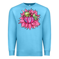 Ocean Blue sunflower pumpkin breast cancer Premium Sweatshirt - Zillion Design Studio