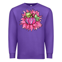Purple sunflower pumpkin breast cancer Premium Sweatshirt - Zillion Design Studio