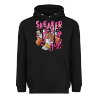 Black Pink and white sneaker girl Heavyweight Hoodie - RanaPortraitStore