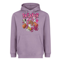 Lavender Pink and white sneaker girl Heavyweight Hoodie - RanaPortraitStore