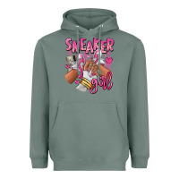 Sage Pink and white sneaker girl Heavyweight Hoodie - RanaPortraitStore