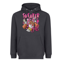 Smoke Pink and white sneaker girl Heavyweight Hoodie - RanaPortraitStore