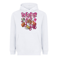 White Pink and white sneaker girl Heavyweight Hoodie - RanaPortraitStore
