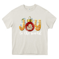 Cream Joy To The World Heavy Core Tee - CowhideDigitalArt