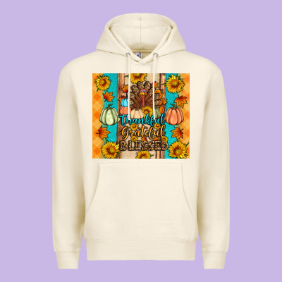 Thankful Grateful Blessed Premium Hoodie Designed By Artiststas