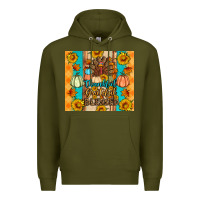 Army Green Thankful grateful blessed Premium Hoodie - Artiststas