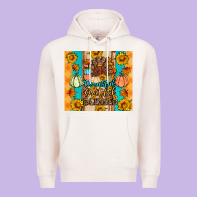 Thankful Grateful Blessed Premium Hoodie Designed By Artiststas