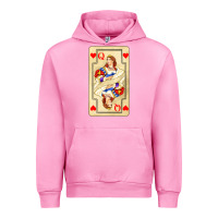 Fuchsia Pink love playing cards queen Urban Hoodie - AdoDesignShop
