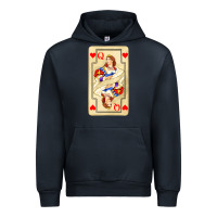 Navy love playing cards queen Urban Hoodie - AdoDesignShop