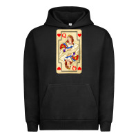 Pigment Black love playing cards queen Urban Hoodie - AdoDesignShop