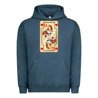 Pigment Midnight Navy love playing cards queen Urban Hoodie - AdoDesignShop