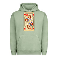 Pigment Oil Green love playing cards queen Urban Hoodie - AdoDesignShop