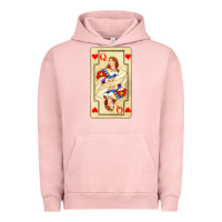 Pigment Salmon love playing cards queen Urban Hoodie - AdoDesignShop