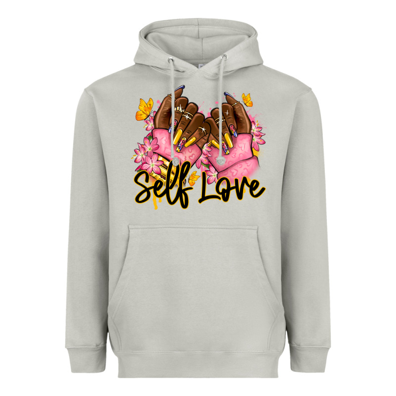 Self Love Pink Afro Nails Heavyweight Hoodie by RanaPortraitStore | Teevron