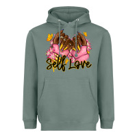 Sage Self love pink afro nails Heavyweight Hoodie - RanaPortraitStore