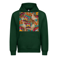 Foreset Green school bus driver and flower seamless patterns Urban Hoodie - BundleAndBundleShop