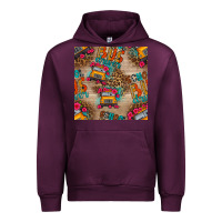 Mauve Wine school bus driver and flower seamless patterns Urban Hoodie - BundleAndBundleShop