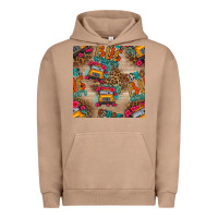 Pigment Burro school bus driver and flower seamless patterns Urban Hoodie - BundleAndBundleShop