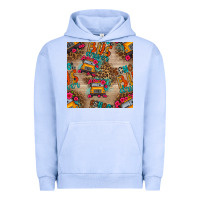 Pigment Grape Ice school bus driver and flower seamless patterns Urban Hoodie - BundleAndBundleShop
