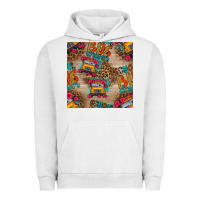 Pigment Lunar Rock school bus driver and flower seamless patterns Urban Hoodie - BundleAndBundleShop