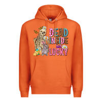 Carrot easter dead inside but lucky  with skeleton Premium Hoodie - AdoDesignShop