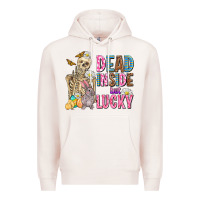Easter Dead Inside But Lucky  With Skeleton Premium Hoodie | Teevron