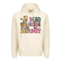 Tofu easter dead inside but lucky  with skeleton Premium Hoodie - AdoDesignShop