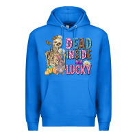 True Royal easter dead inside but lucky  with skeleton Premium Hoodie - AdoDesignShop