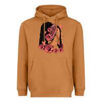 Meerkat Pink roses afro woman Heavyweight Hoodie - RanaPortraitStore