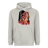 Moon Dust Pink roses afro woman Heavyweight Hoodie - RanaPortraitStore