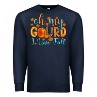 Navy oh my gourd i love fall Premium Sweatshirt - Zillion Design Studio