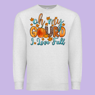 Oh My Gourd I Love Fall Premium Sweatshirt Designed By Zillion Design Studio