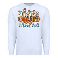 White oh my gourd i love fall Premium Sweatshirt - Zillion Design Studio