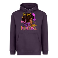 Plum She got mad hustle and a dope soul Heavyweight Hoodie - RanaPortraitStore