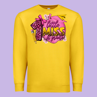 Little Miss 1st Grade Premium Sweatshirt Designed By Texasbilliewilder