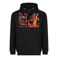 Black She has fire in her soul afro woman Heavyweight Hoodie - RanaPortraitStore