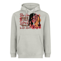 Moon Dust She has fire in her soul afro woman Heavyweight Hoodie - RanaPortraitStore