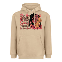 Mushroom She has fire in her soul afro woman Heavyweight Hoodie - RanaPortraitStore
