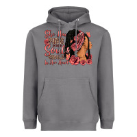 She Has Fire In Her Soul Afro Woman Heavyweight Hoodie | Teevron