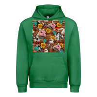 Emerald cow and western seamless pattern Urban Hoodie - BundleAndBundleShop