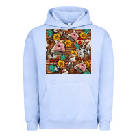 Pigment Grape Ice cow and western seamless pattern Urban Hoodie - BundleAndBundleShop