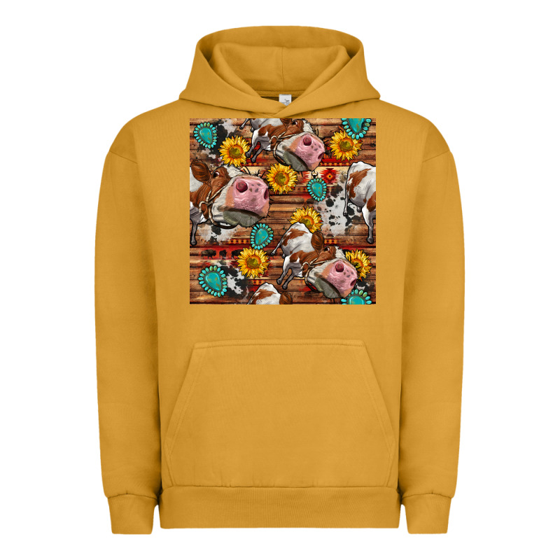 Cow And Western Seamless Pattern Urban Hoodie by BundleAndBundleShop | Teevron