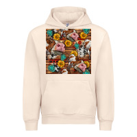 Sandshell cow and western seamless pattern Urban Hoodie - BundleAndBundleShop