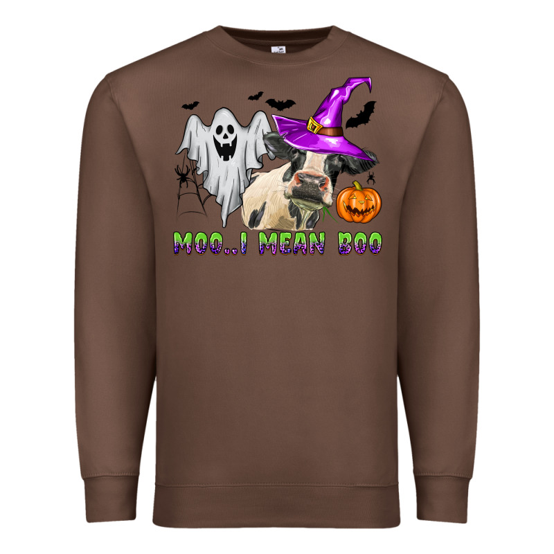 Moo I Mean Boo Premium Sweatshirt by Zillion Design Studio | Teevron