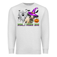 Oatmeal Heather moo i mean boo Premium Sweatshirt - Zillion Design Studio