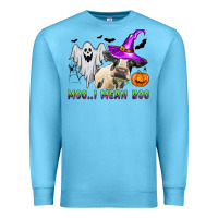 Ocean Blue moo i mean boo Premium Sweatshirt - Zillion Design Studio